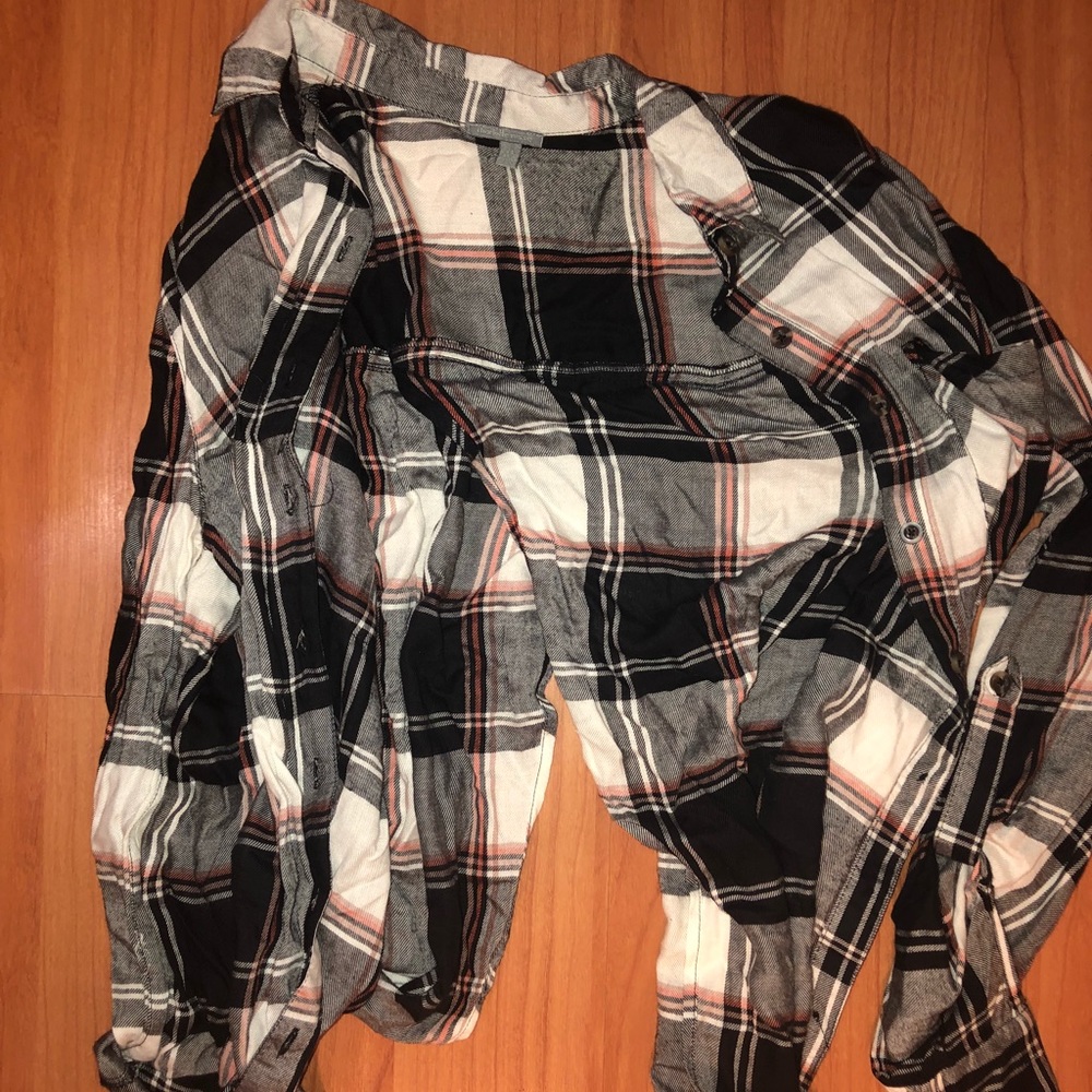 Flannel with open back